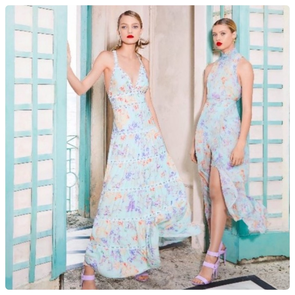 ALICE + OLIVIA Karolina Tiered Floral Maxi Dress - Picture 8 of 12